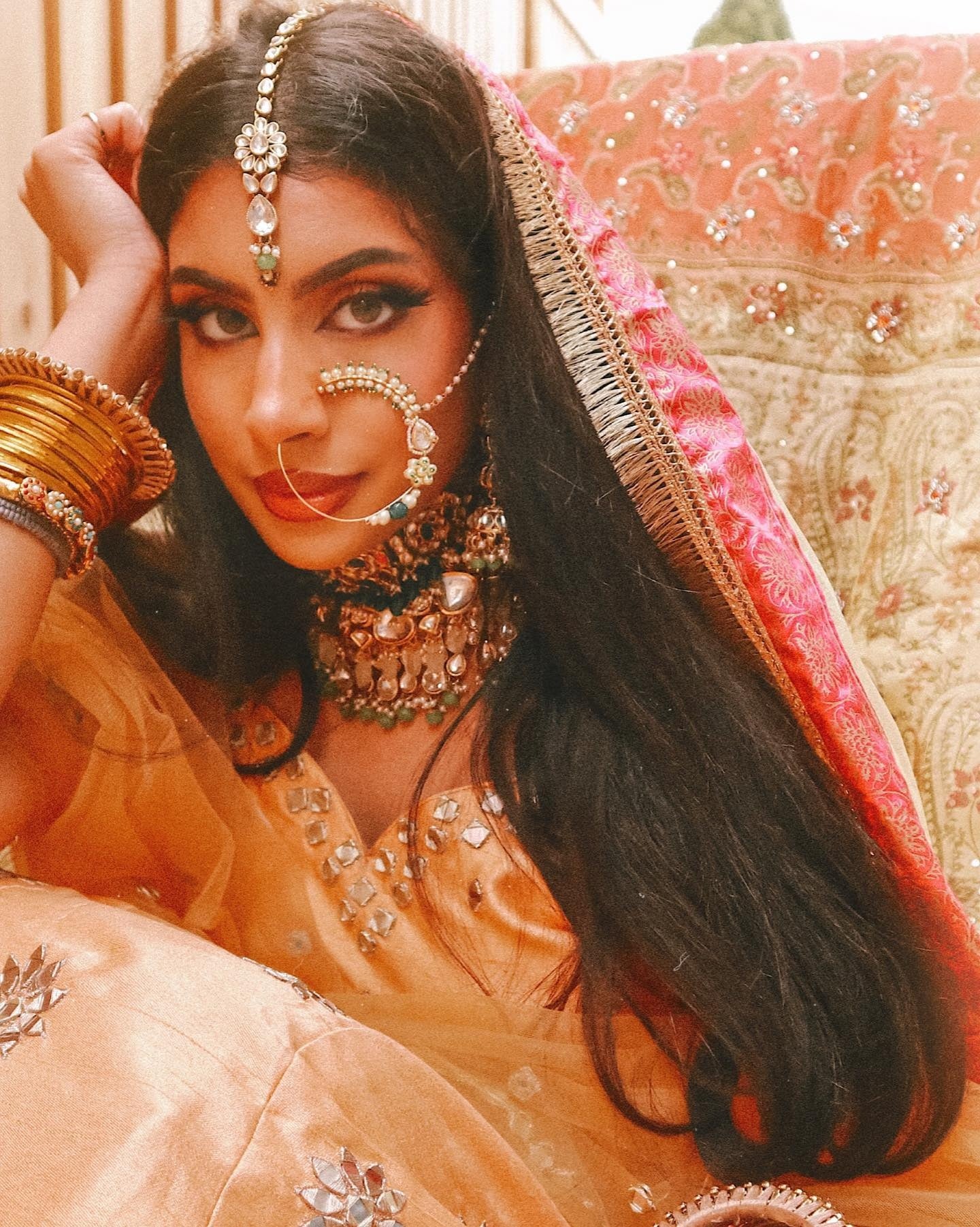 Gold nose ring | Bridal nose ring, Indian wedding photography, Bride